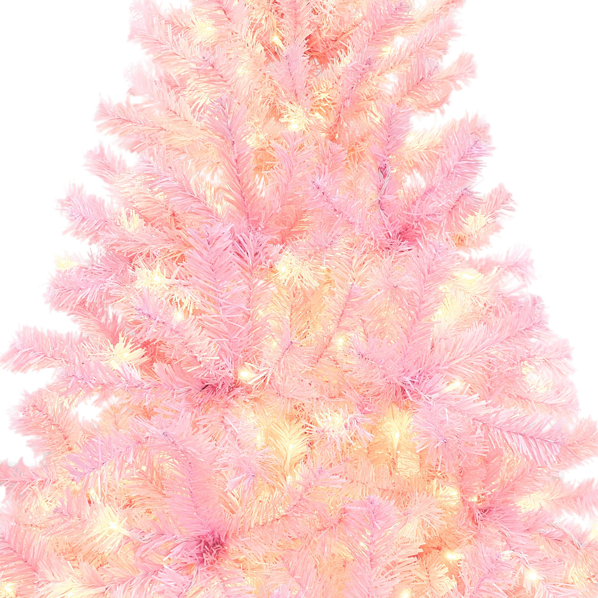 Pre-lit Artificial Christmas 2-Piece Set: 5FT Pink Tree with 6ft Garland X-mas - Festive and Convenient