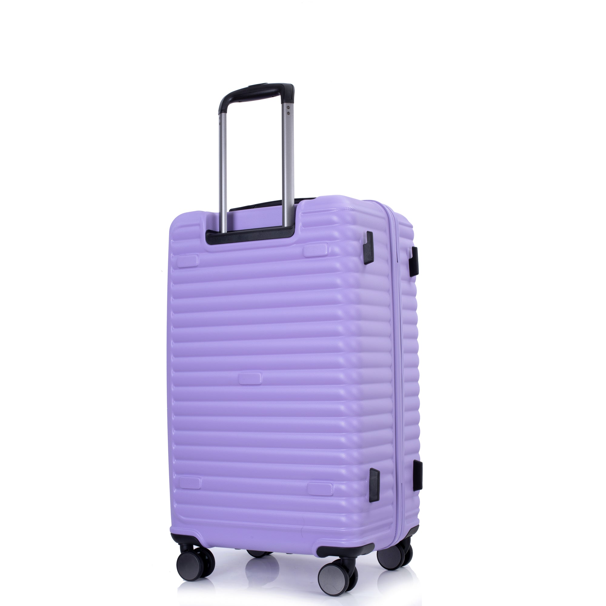 3 Piece Luggage Sets: Lightweight Suitcase with Hooks, 360° Spinner Wheels, TSA Lock, Light Purple (21/25/29)