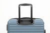 3 Piece ABS Lightweight Suitcase with Hooks, Spinner Wheels, TSA Lock, Blue (20/24/28)