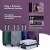 Expandable 3-Piece Lightweight Suitcase Set with Spinner Wheels, TSA Lock - Purple (21/25/29)