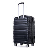 3 Piece Luggage Sets: Lightweight & Durable Expandable Suitcase with Hooks, Spinner Wheels, TSA Lock, (21/25/29) Black