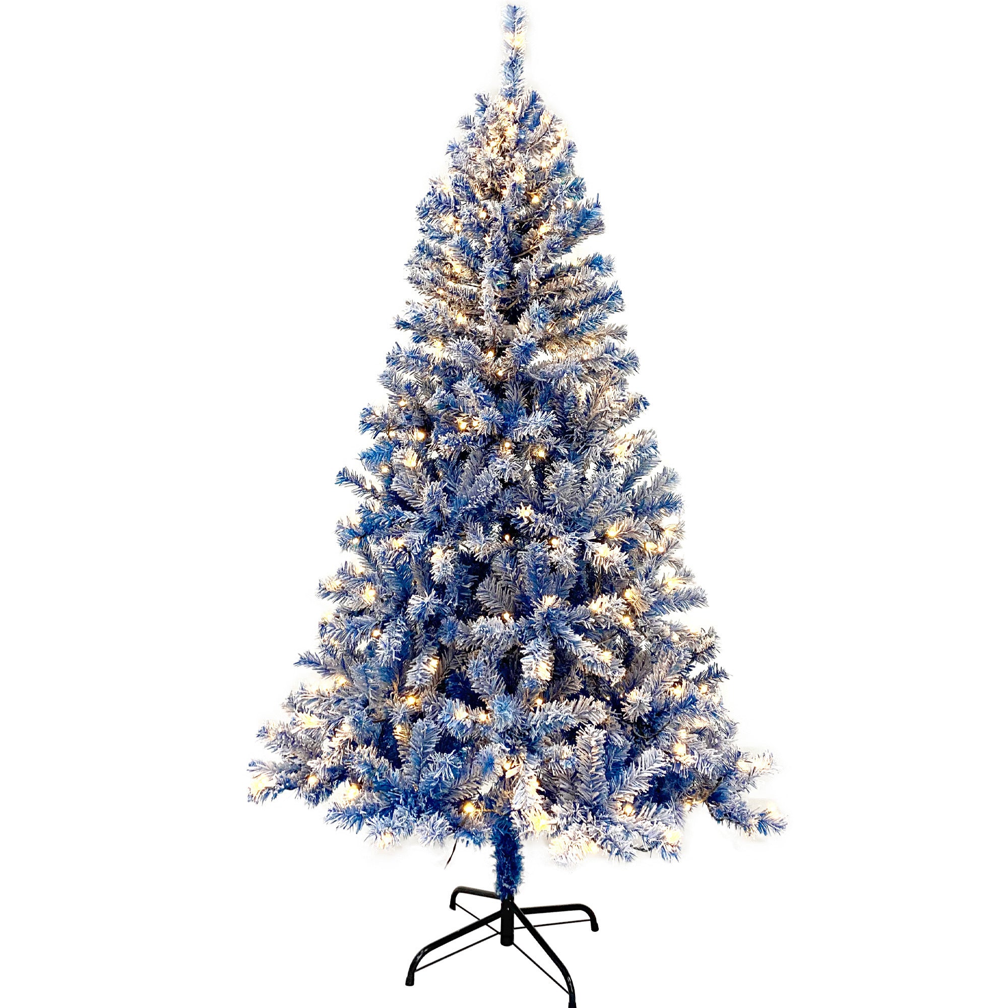 6FT Pre-Lit Artificial Fir ChristmasTree, Snow Flocked Xmas Tree with 750 Branch Tips - Festive Holiday Decor for a Merry Christmas Celebration - Ideal Size for Indoor Spaces