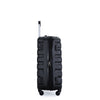 Expandable 3-Piece Luggage Set: Lightweight ABS Suitcase with Hooks, Spinner Wheels, TSA Lock - Black (20/24/28)