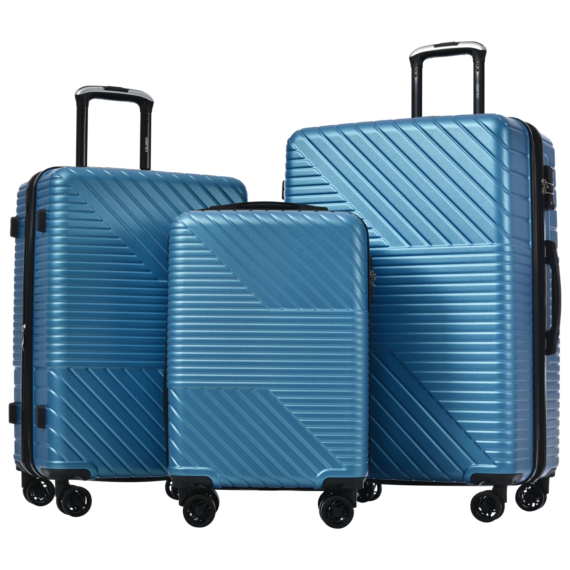 Hardshell Luggage Sets - 3 Piece Double Spinner Suitcase with TSA Lock, Lightweight and 8 Wheels - Available in 20'', 24'', 28'' Sizes