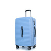 3 Piece Lightweight Suitcase Set with 360° Double Spinner Wheels, TSA Lock, and Two Hooks - Light Blue (21/25/29)