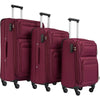 Softside Luggage Expandable 3 Piece Set Suitcase - Lightweight Upright Spinner Softshell Travel Set - Available in Various Colors and Sizes