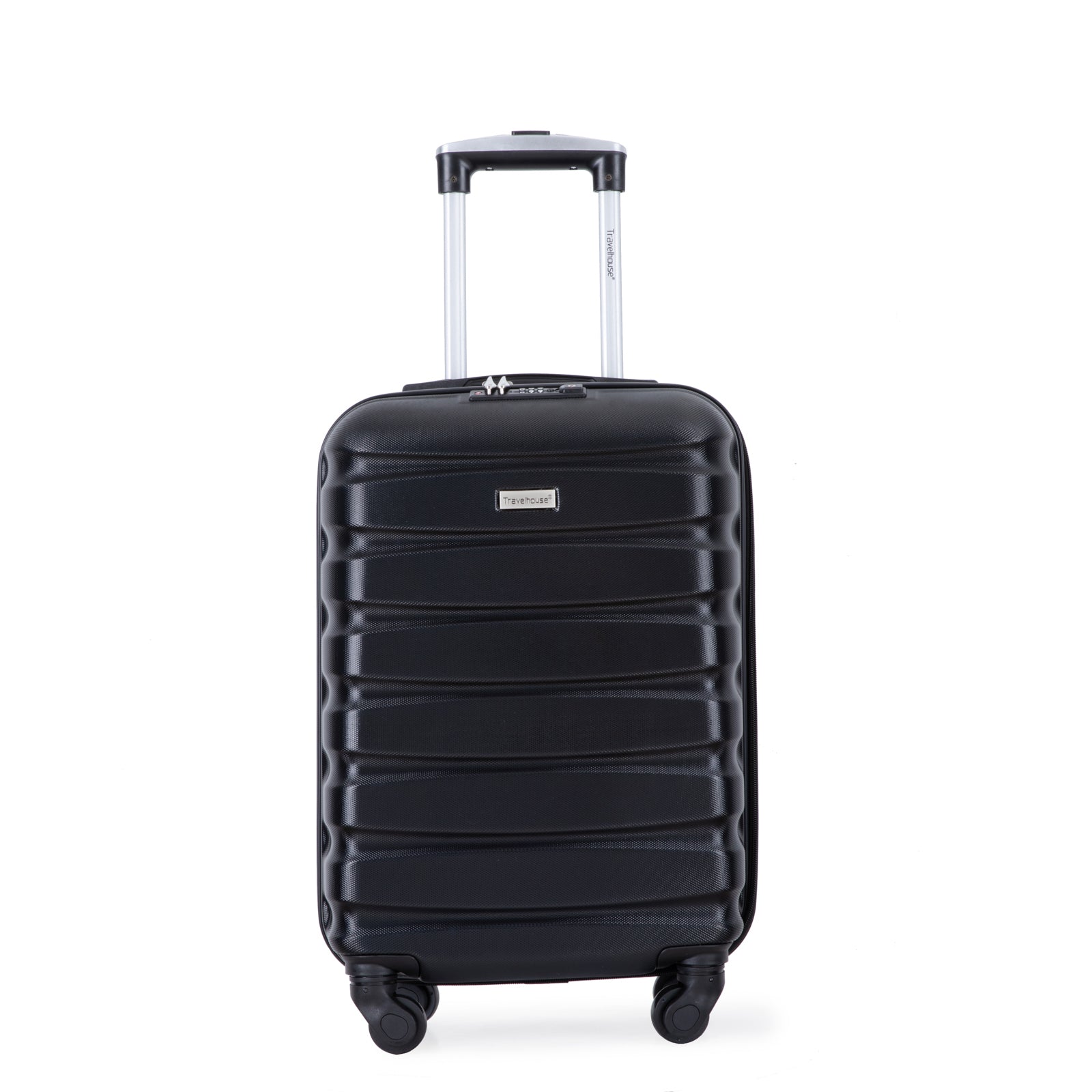 20" Carry on Luggage: Lightweight ABS Suitcase with Spinner Wheels, TSA Lock, Black