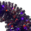 6FT Artificial Fir Bent Top Halloween Christmas Tree - Bendable Grinch Style Holiday Decoration with 1,080 Lush Branch Tips and 300 LED Lights - Xmas Halloween Style (Black/Orange, 6 Feet)