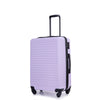 3 Piece Luggage Sets: Lightweight ABS Suitcase with Hooks, Spinner Wheels, TSA Lock - Lavender Purple (20/24/28)