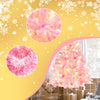 Pre-lit Artificial Christmas 2-Piece Set: 5FT Pink Tree with 6ft Garland X-mas - Festive and Convenient