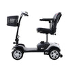 Four Wheel Compact Travel Mobility Scooter - 300W Motor, 300lbs Capacity, SILVER