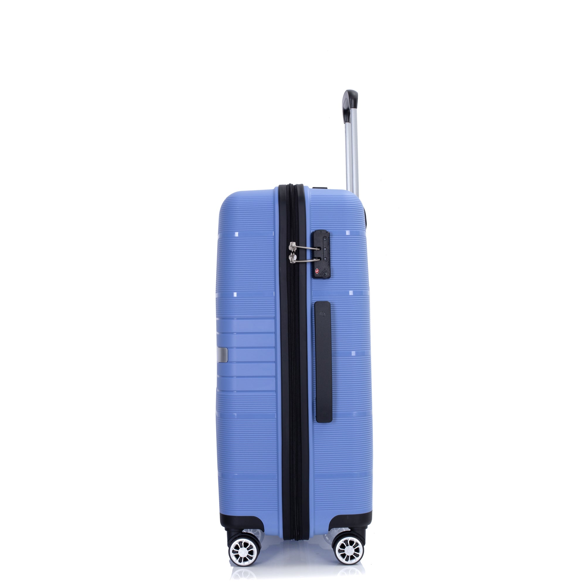 Hardshell Suitcase Double Spinner Wheels PP Luggage Sets Lightweight Durable Suitcase with TSA Lock, 3-Piece Set - Purplish Blue: Secure and Stylish Travel Gear (20/24/28)