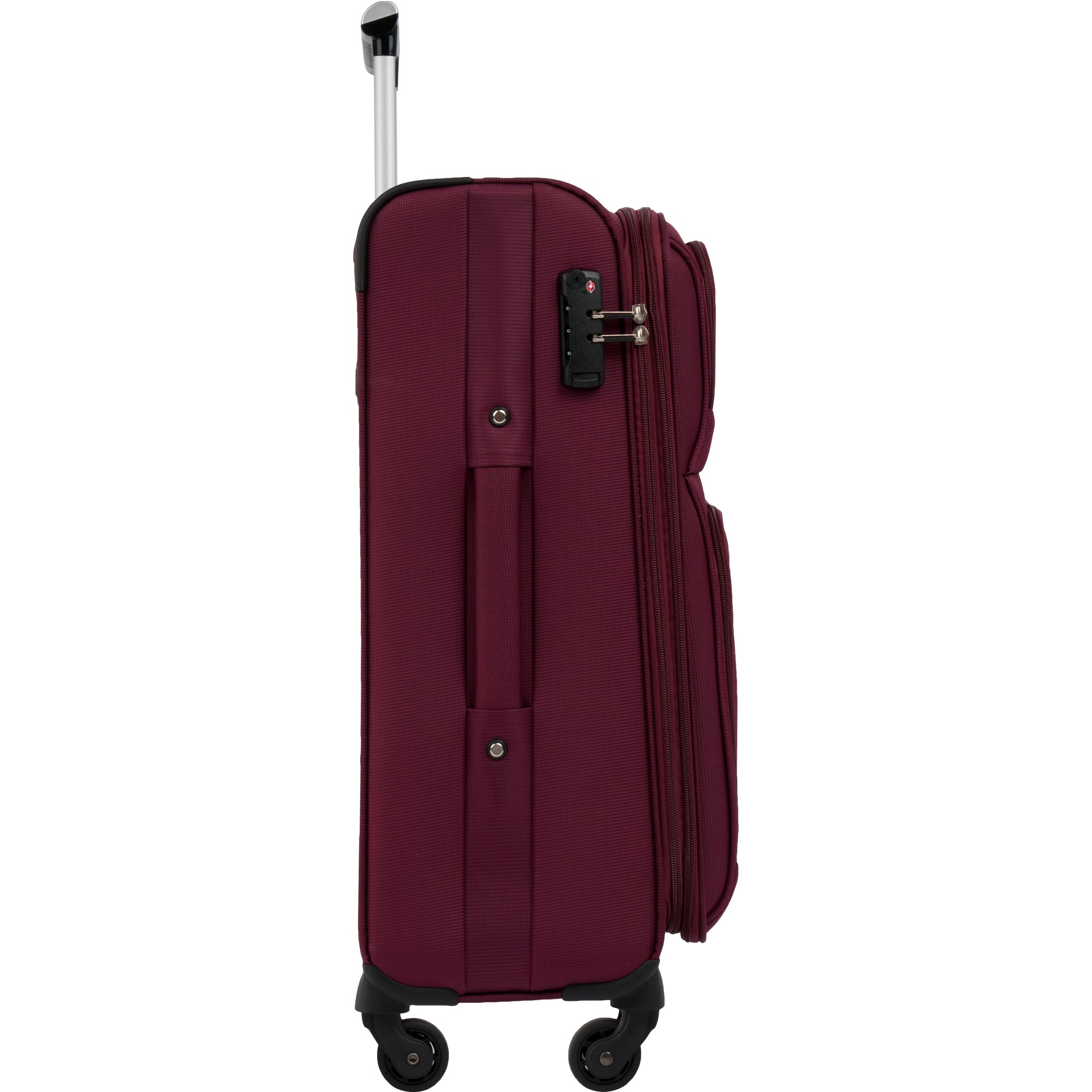 Softside Luggage Expandable 3 Piece Set Suitcase - Lightweight Upright Spinner Softshell Travel Set - Available in Various Colors and Sizes