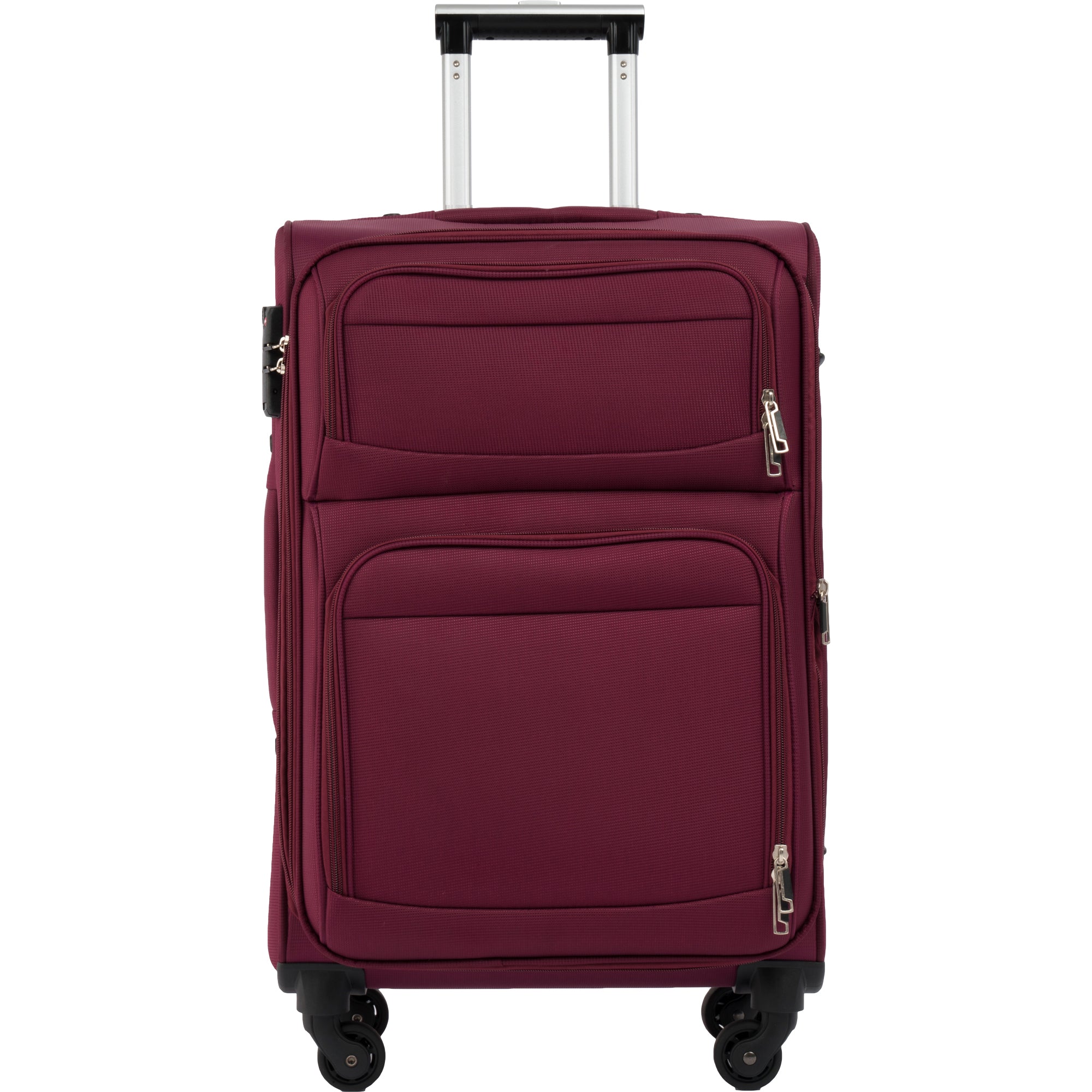 Softside Luggage Expandable 3 Piece Set Suitcase - Lightweight Upright Spinner Softshell Travel Set - Available in Various Colors and Sizes