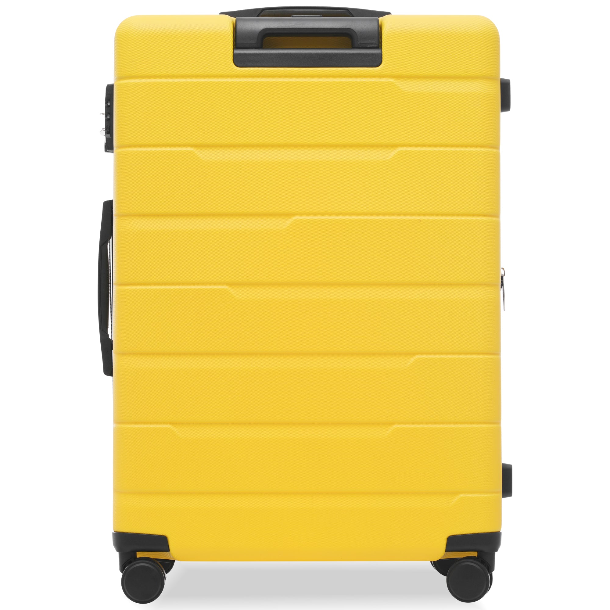 Luggage Sets 3 Piece Suitcase Set 20/24/28, Carry on Luggage Airline Approved, Hard Case with Spinner Wheels, Yellow and Black