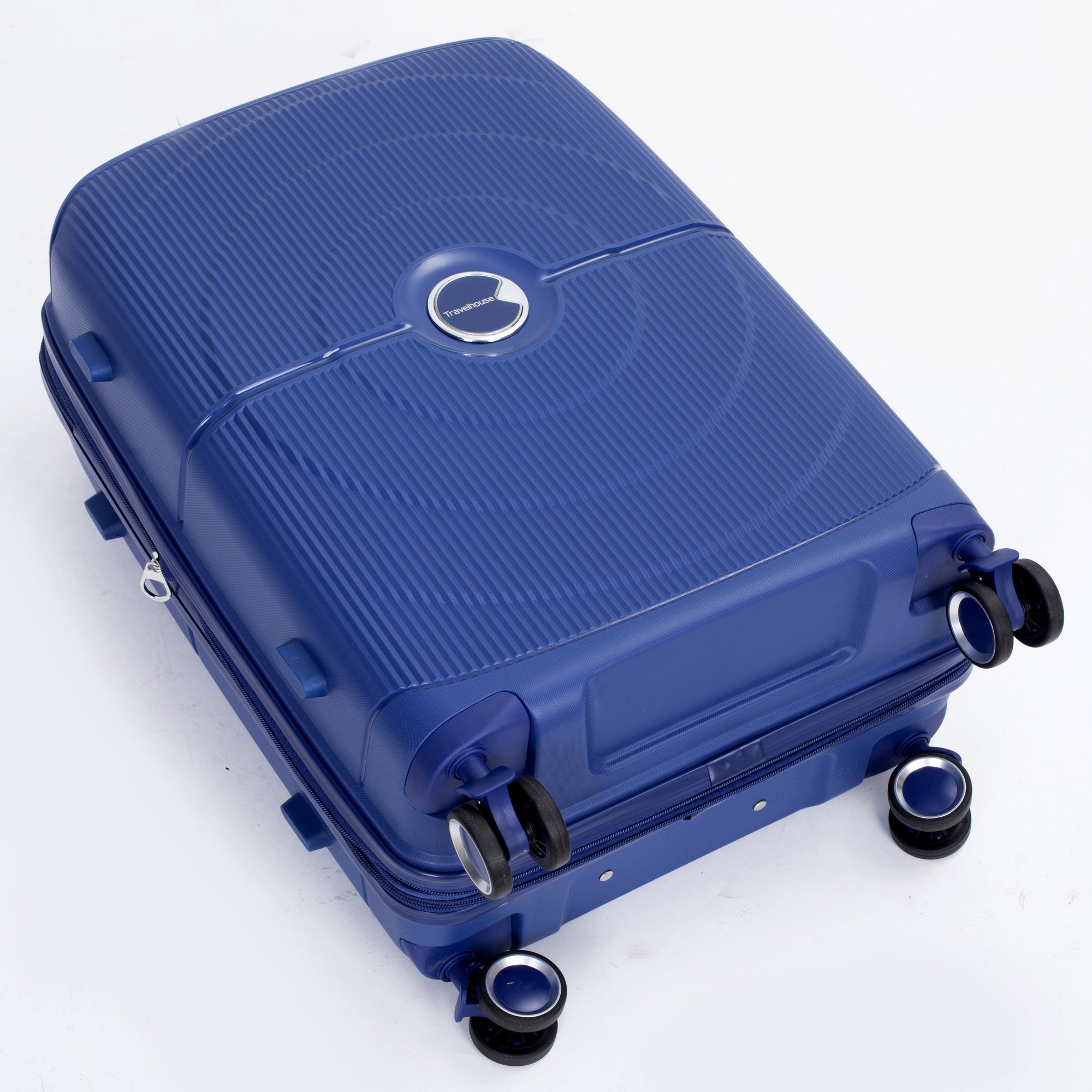 Expandable Hardshell Suitcase Double Spinner Wheels Lightweight Durable Suitcase with TSA Lock, 3-Piece Set (20/24/28), Navy