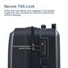 3 Piece Lightweight ABS Luggage Sets with Spinner Wheels, TSA Lock, and Hooks - Black (20/24/28)