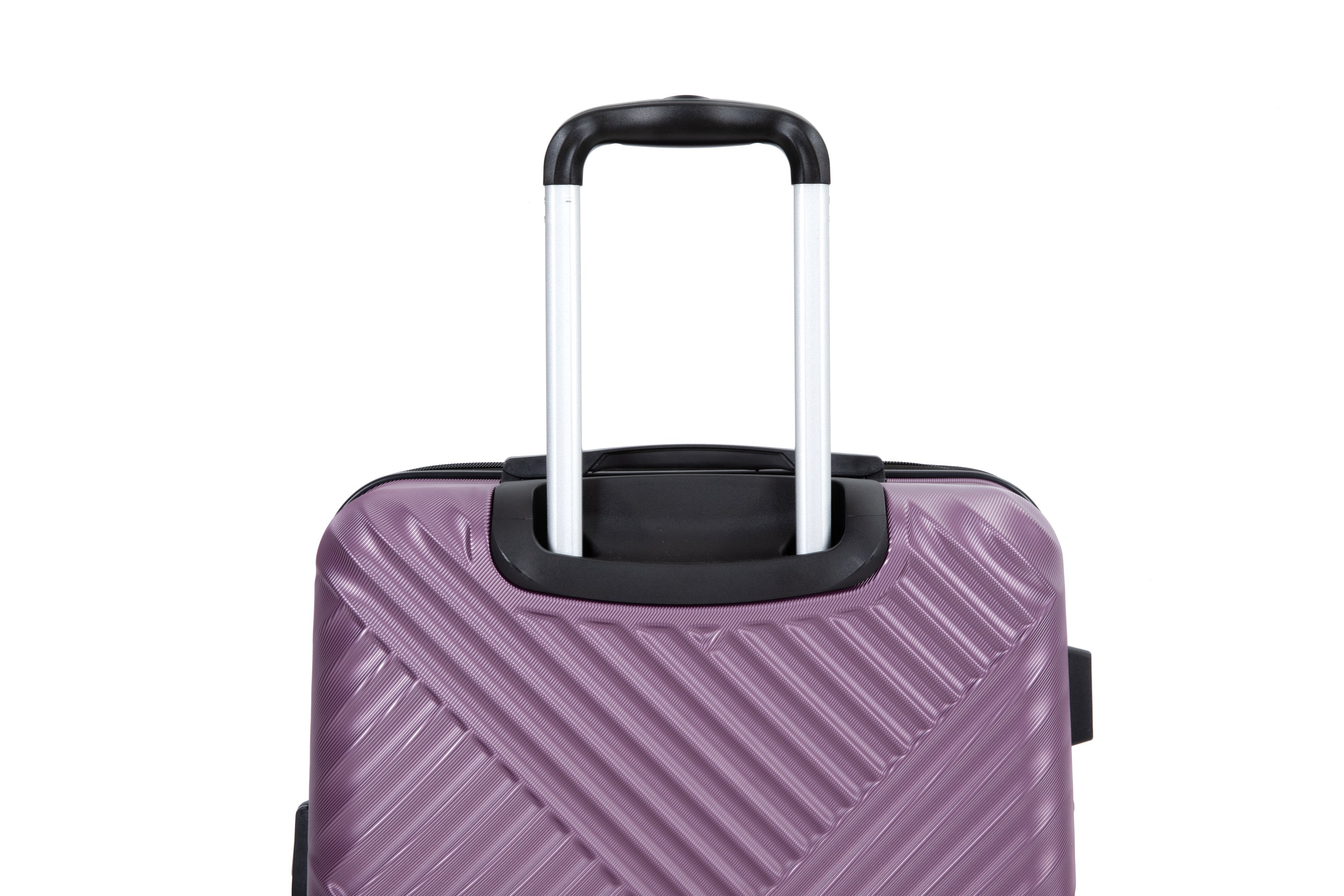 Expandable 3-Piece Lightweight Suitcase Set with Spinner Wheels, TSA Lock - Purple (21/25/29)