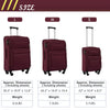 Softside Luggage Expandable 3 Piece Set Suitcase - Lightweight Upright Spinner Softshell Travel Set - Available in Various Colors and Sizes