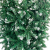 7.4ft Upside Down Green Christmas Tree with LED Warm White Lights & Easy Assembly - Green Leaves, Reinforced Metal Base - Xmas Tree in Unique Color & Size