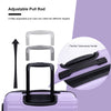 3 Piece Luggage Sets: Lightweight ABS Suitcase with Hooks, Spinner Wheels, TSA Lock - Lavender Purple (20/24/28)