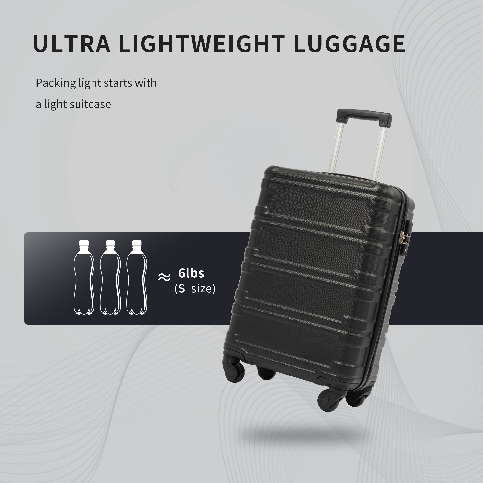 Hardshell Luggage Sets - Lightweight 3 Pcs Spinner Suitcase with TSA Lock - 20''24''28'' Sizes - Durable & Secure Travel Companion