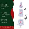 7.5FT White Slim Artificial Christmas Tree - Foldable Metal Stand Included