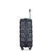 Expandable 3 Piece Luggage Set: Lightweight & Durable Suitcase with Hooks, Spinner Wheels, TSA Lock - Black (21/25/29)