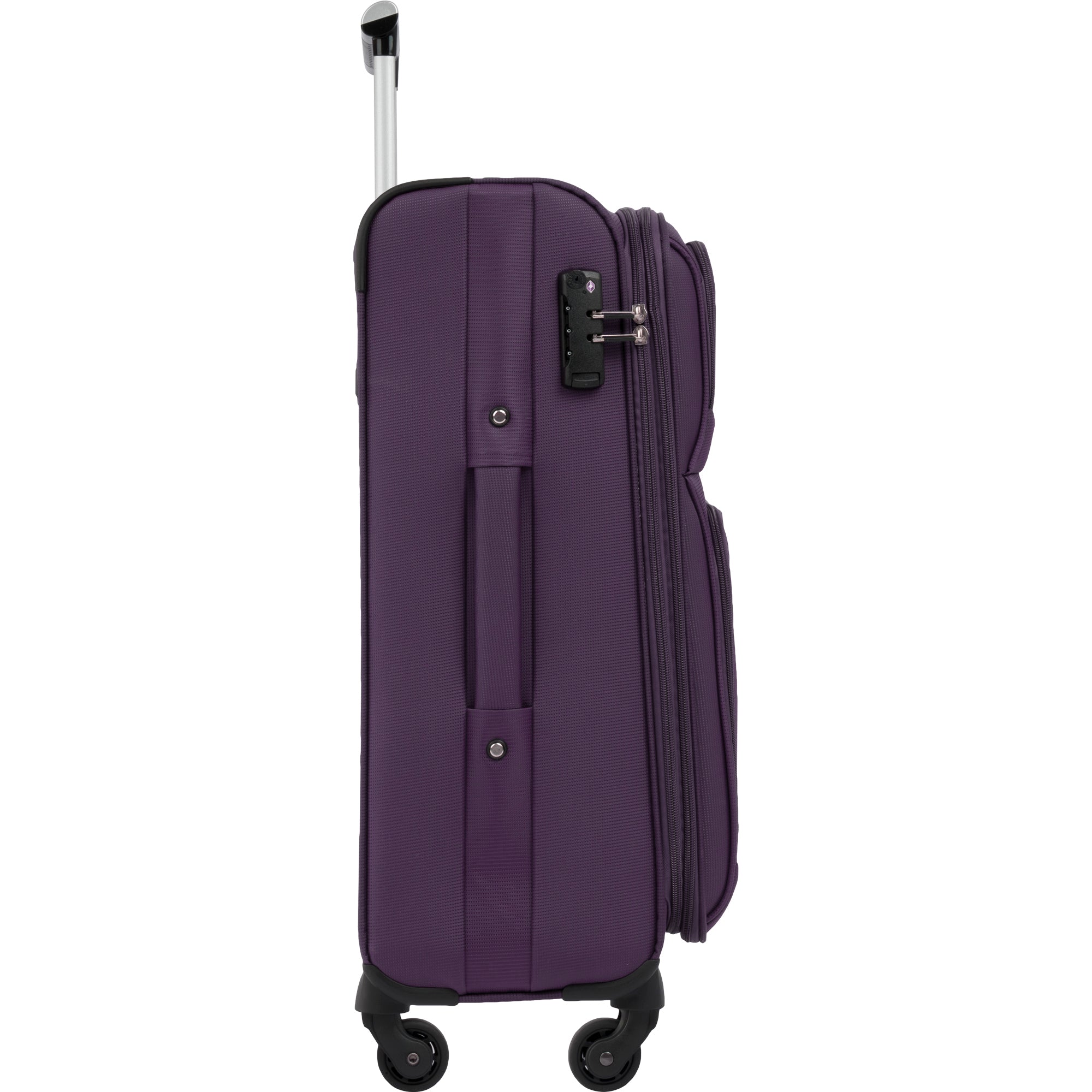 Softside Luggage Set: Expandable 3-Piece Travel Suitcase Upright Spinner - Lightweight, Softshell Material - Various Sizes & Colors