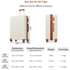 3 Piece Suitcase Set 20/24/28, Airline Approved Carry on Luggage with Spinner Wheels, Beige and Brown Hard Case