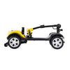 Four-Wheel Compact Travel Mobility Scooter with 300W Motor for Adults - 300lbs, Yellow | Foldable, Lightweight, Durable, Portable, Easy Maneuverability