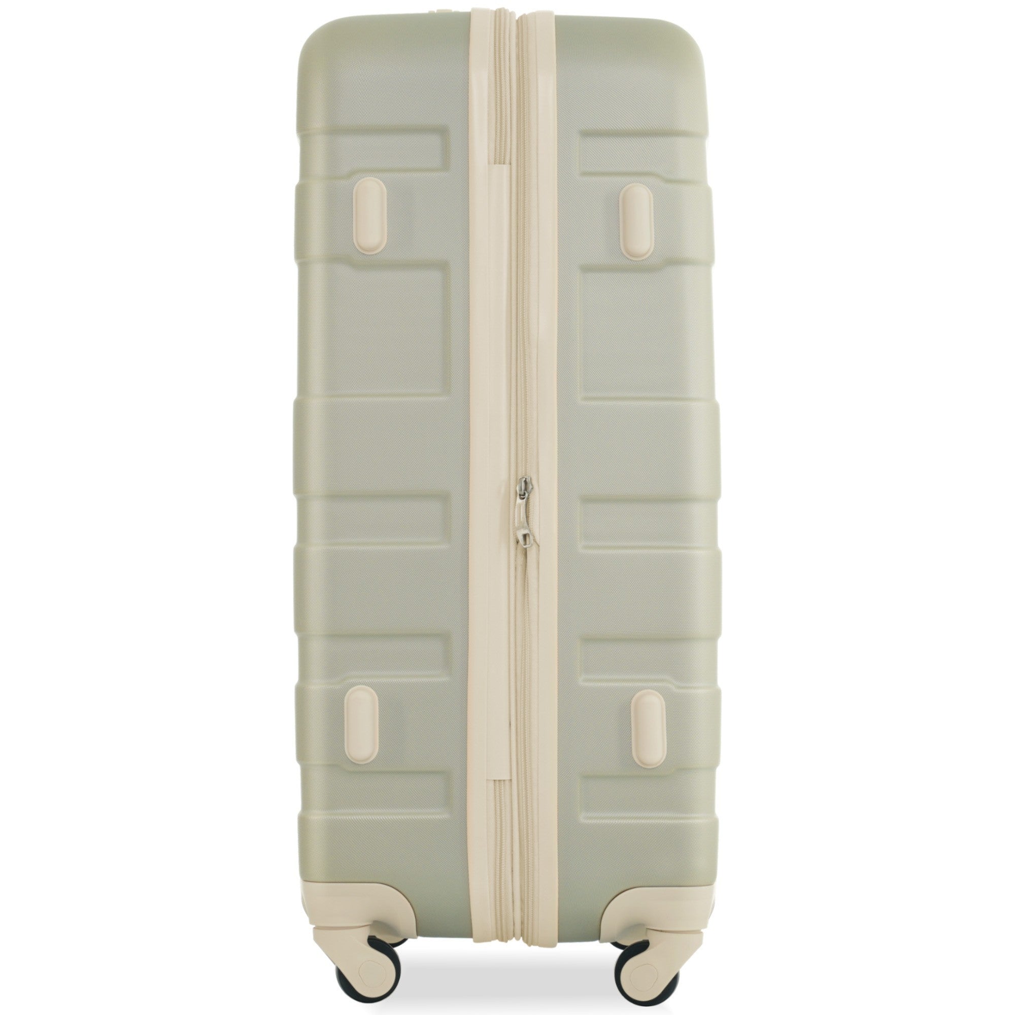 Luggage Sets Expandable ABS Hardshell 3pcs Clearance Hardside Lightweight Suitcase Spinner Wheels TSA Lock 20''24''28'' (Golden Green & Beige)