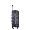 Expandable 3 Piece Luggage Set: Lightweight & Durable Suitcase with Hooks, Spinner Wheels, TSA Lock - Black (21/25/29)