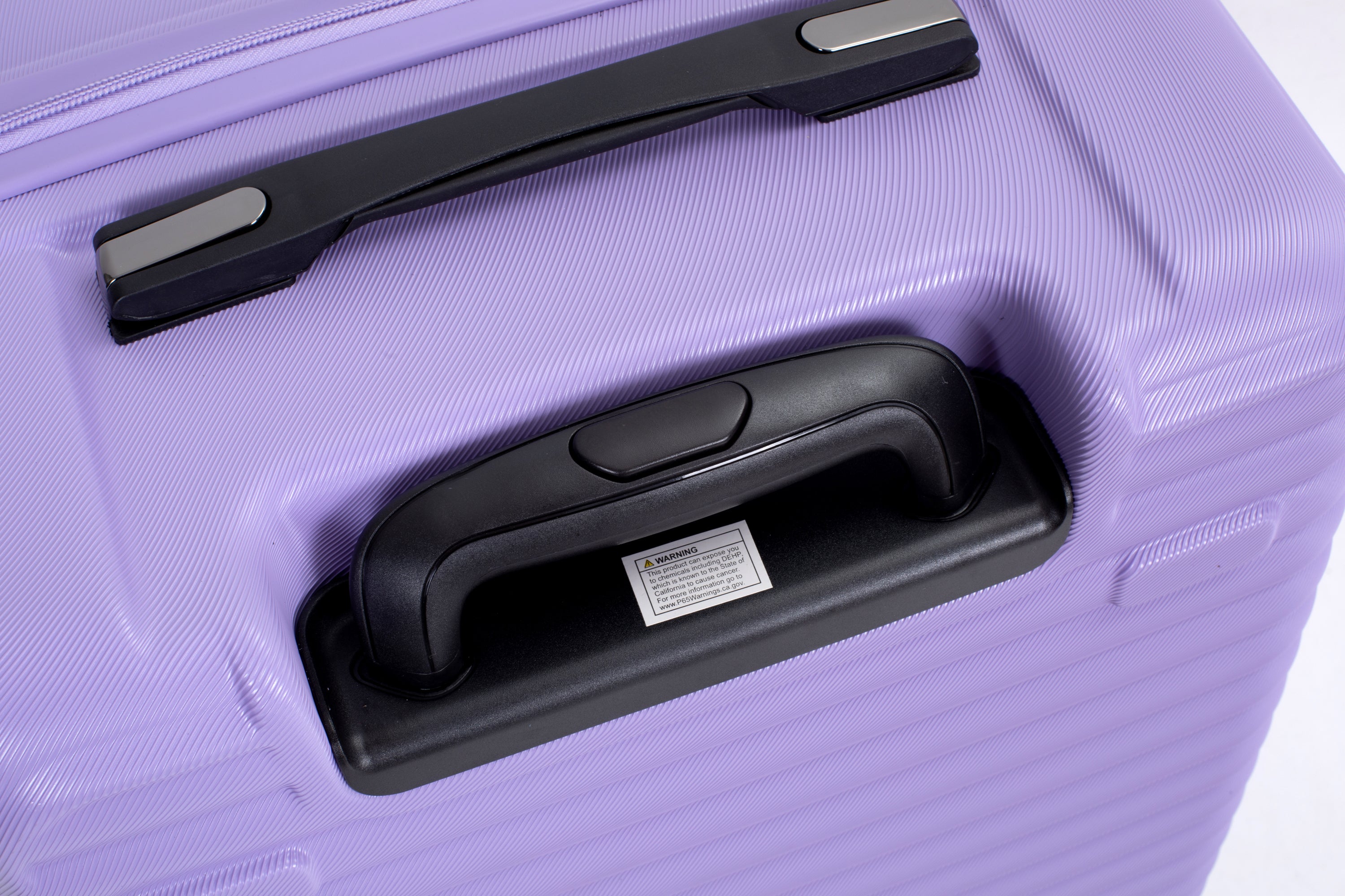 3 Piece Luggage Sets: Lightweight Suitcase with Hooks, 360° Spinner Wheels, TSA Lock, Light Purple (21/25/29)