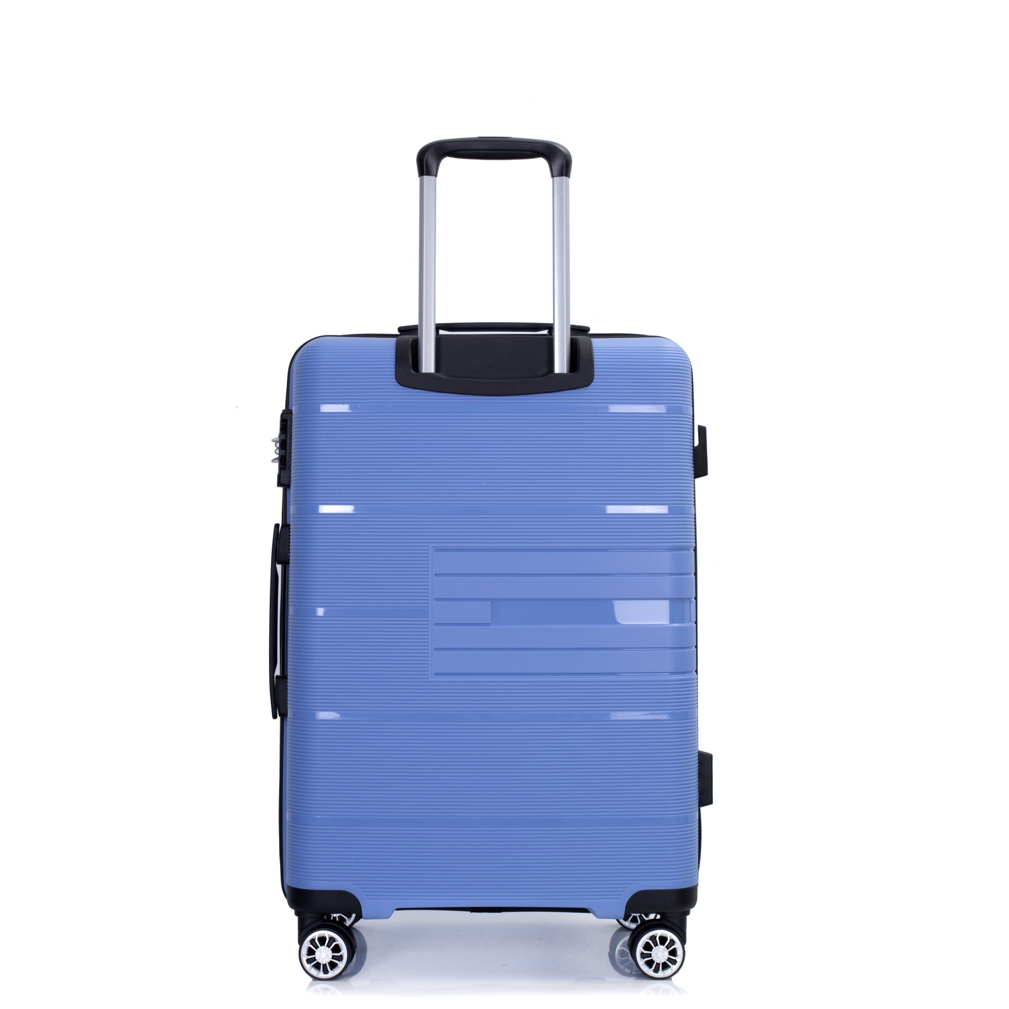 Hardshell Suitcase Double Spinner Wheels PP Luggage Sets Lightweight Durable Suitcase with TSA Lock, 3-Piece Set - Purplish Blue: Secure and Stylish Travel Gear (20/24/28)