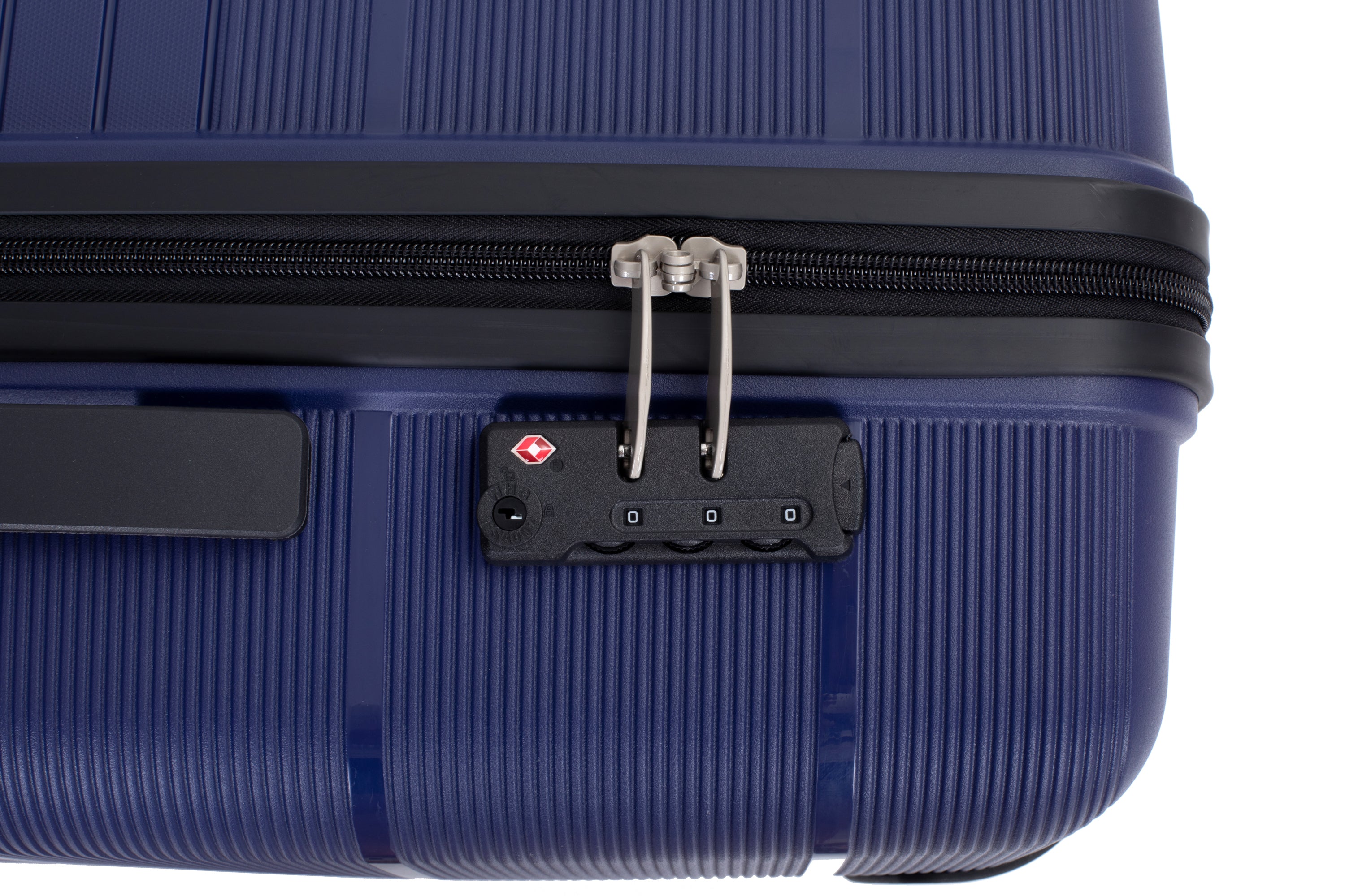 Hardshell Suitcase Double Spinner Wheels PP Luggage Sets Lightweight Durable Suitcase with TSA Lock, 3-Piece Set - Navy, 20/24/28