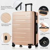 Luggage Set 3 Piece Suitcase Set 20/24/28, Carry on Luggage Airline Approved, Hard Case with Spinner Wheels, Champagne