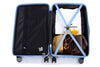 3 Piece Lightweight Suitcase Set with 360° Double Spinner Wheels, TSA Lock, and Two Hooks - Light Blue (21/25/29)