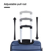 Expandable Lightweight 3 Piece Luggage Set: ABS Suitcase, Hooks, Spinner Wheels, TSA Lock, Blue (20/24/28)