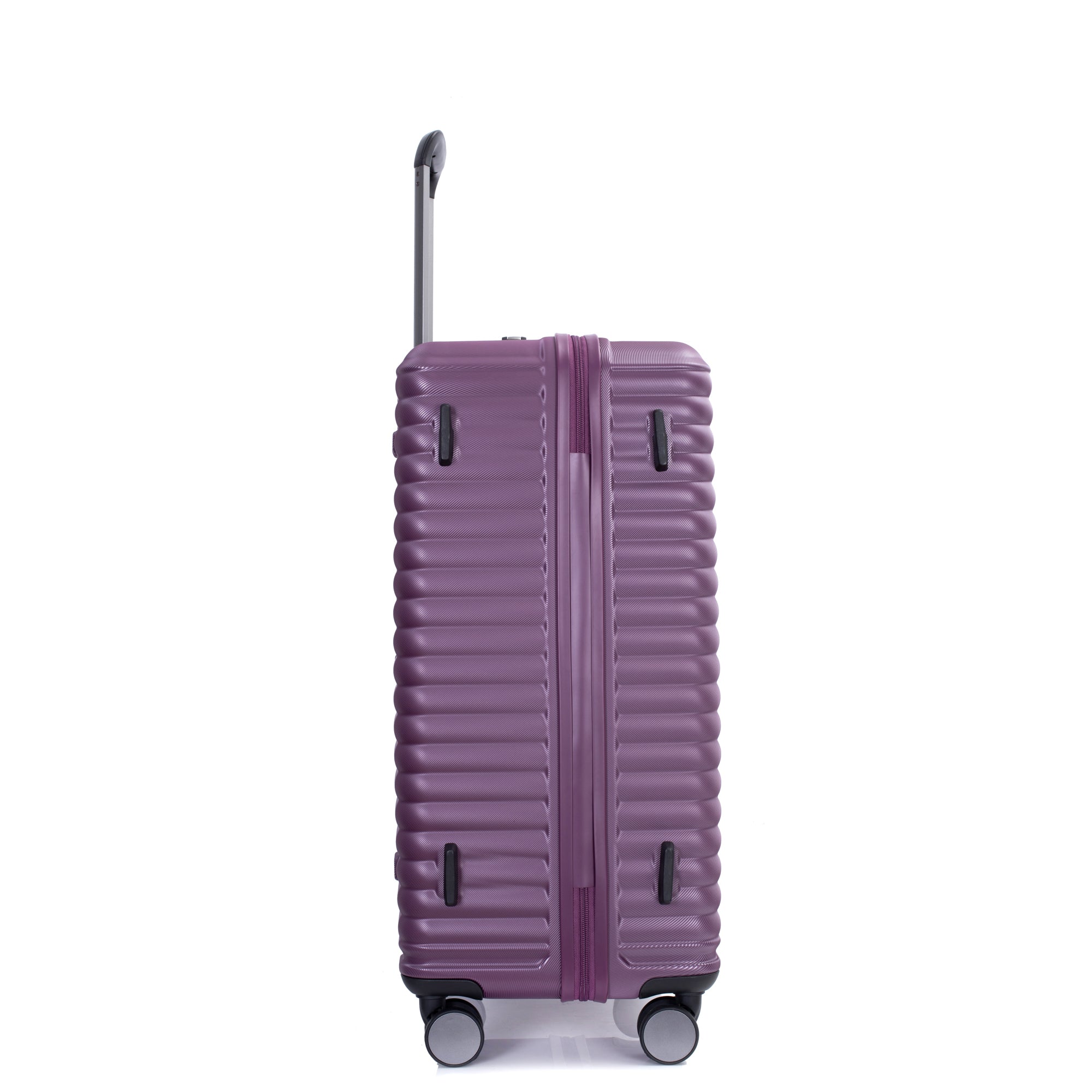 3 Piece Luggage Sets: Lightweight Suitcase with Hooks, 360° Double Spinner Wheels, TSA Lock (21/25/29) - Dark Purple