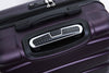 Expandable 3 Piece ABS Luggage Set with Spinner Wheels, TSA Lock, Lightweight Suitcase, Purple (20/24/28)