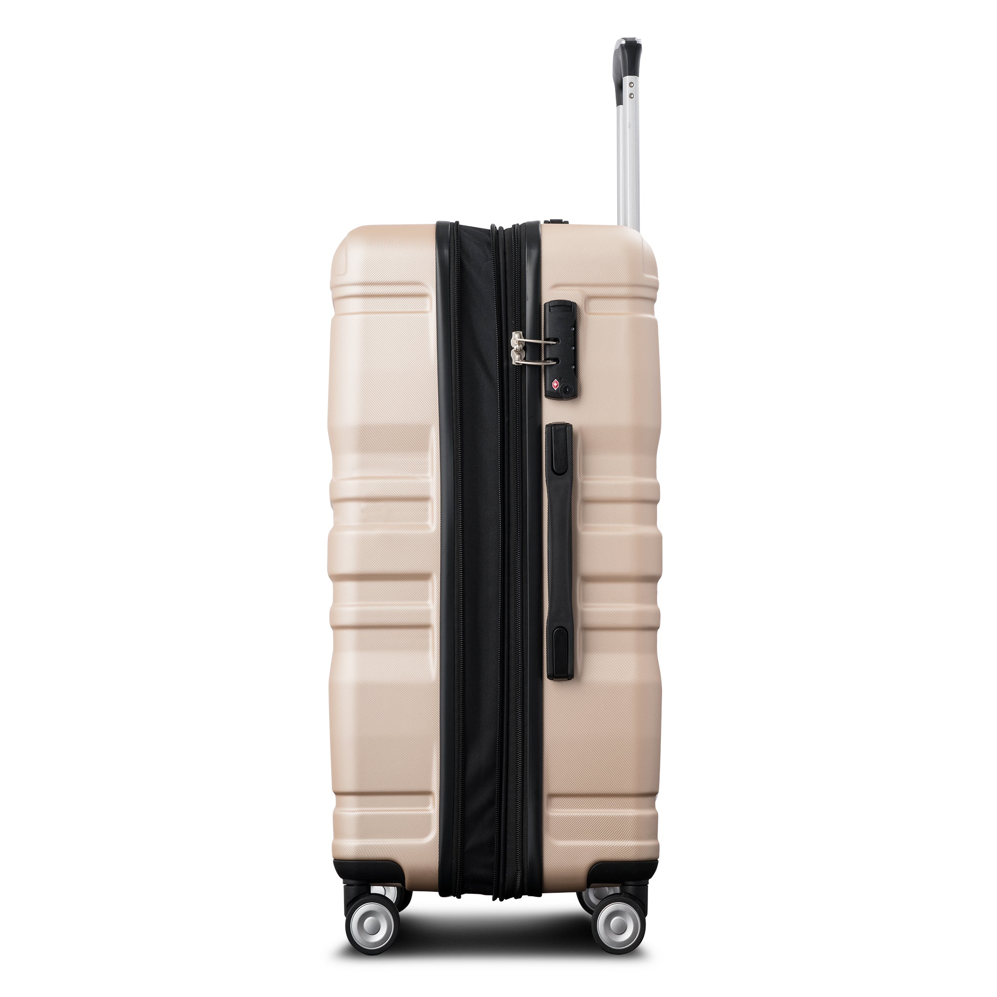 Luggage Sets: Expandable ABS Hardshell 3pcs Clearance Suitcase - Lightweight, Durable, Spinner Wheels, TSA Lock - 20''24''28'' (Champagne)