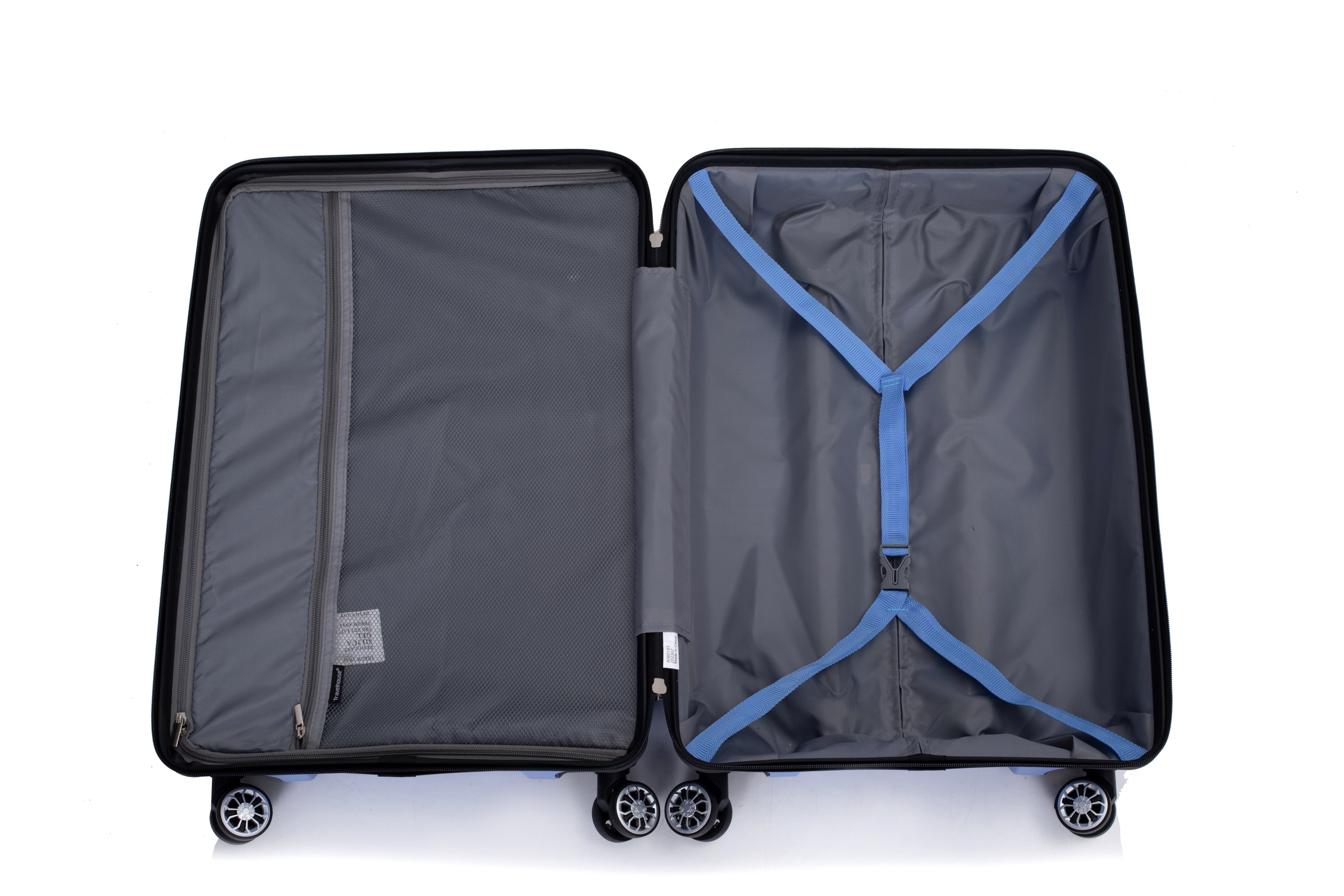 Hardshell Suitcase Double Spinner Wheels PP Luggage Sets Lightweight Durable Suitcase with TSA Lock, 3-Piece Set - Purplish Blue: Secure and Stylish Travel Gear (20/24/28)