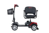 Four Wheels Compact Travel Mobility Scooter, 300W Motor, 300lbs Capacity, Red - Ideal for Adults