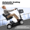 Four Wheel Compact Travel Mobility Scooter - 300W Motor, 300lbs Capacity, SILVER