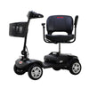 Four Wheel Compact Travel Mobility Scooter - 300W Motor, 300lbs Capacity, Gloss Black