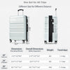 Luggage Sets: Expandable ABS Hardshell 3pcs Clearance Hardside Suitcase with TSA Lock, Spinner Wheels - Lightweight, Durable - 20''24''28'' (Silver)