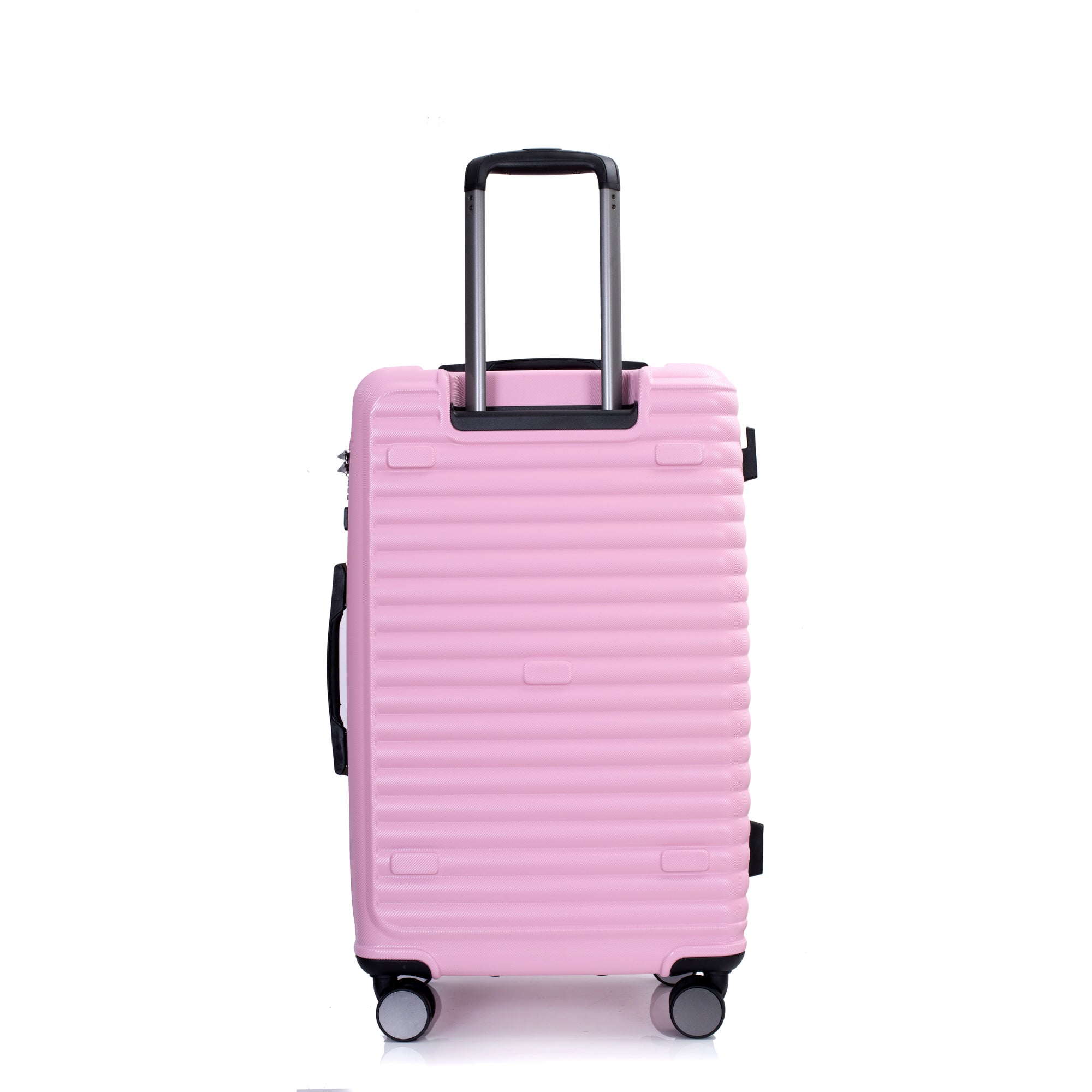 3 Piece Luggage Sets with Hooks, Double Spinner Wheels, TSA Lock (21/25/29) - Lightweight Pink Suitcase for Travel