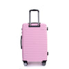 3 Piece Luggage Sets with Hooks, Double Spinner Wheels, TSA Lock (21/25/29) - Lightweight Pink Suitcase for Travel