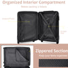 Hardshell Luggage Sets: Lightweight 3 Pcs Spinner Suitcase with TSA Lock - 20''24''28'' - Durable, Secure, and Stylish